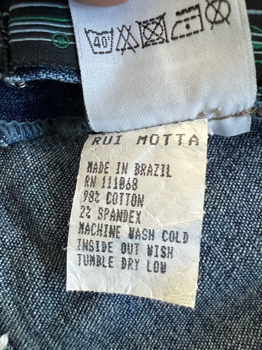 Vintage Rui Motta Women’s Brazilian Blue Lace-Up Side-Trim Flared Jeans Size 4/6 - Picture 8 of 10